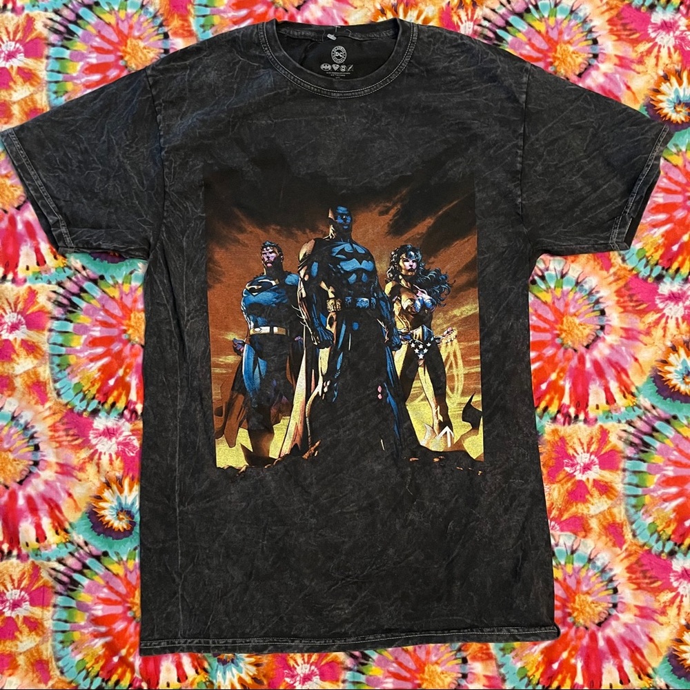 Acid Wash justice league shirt
